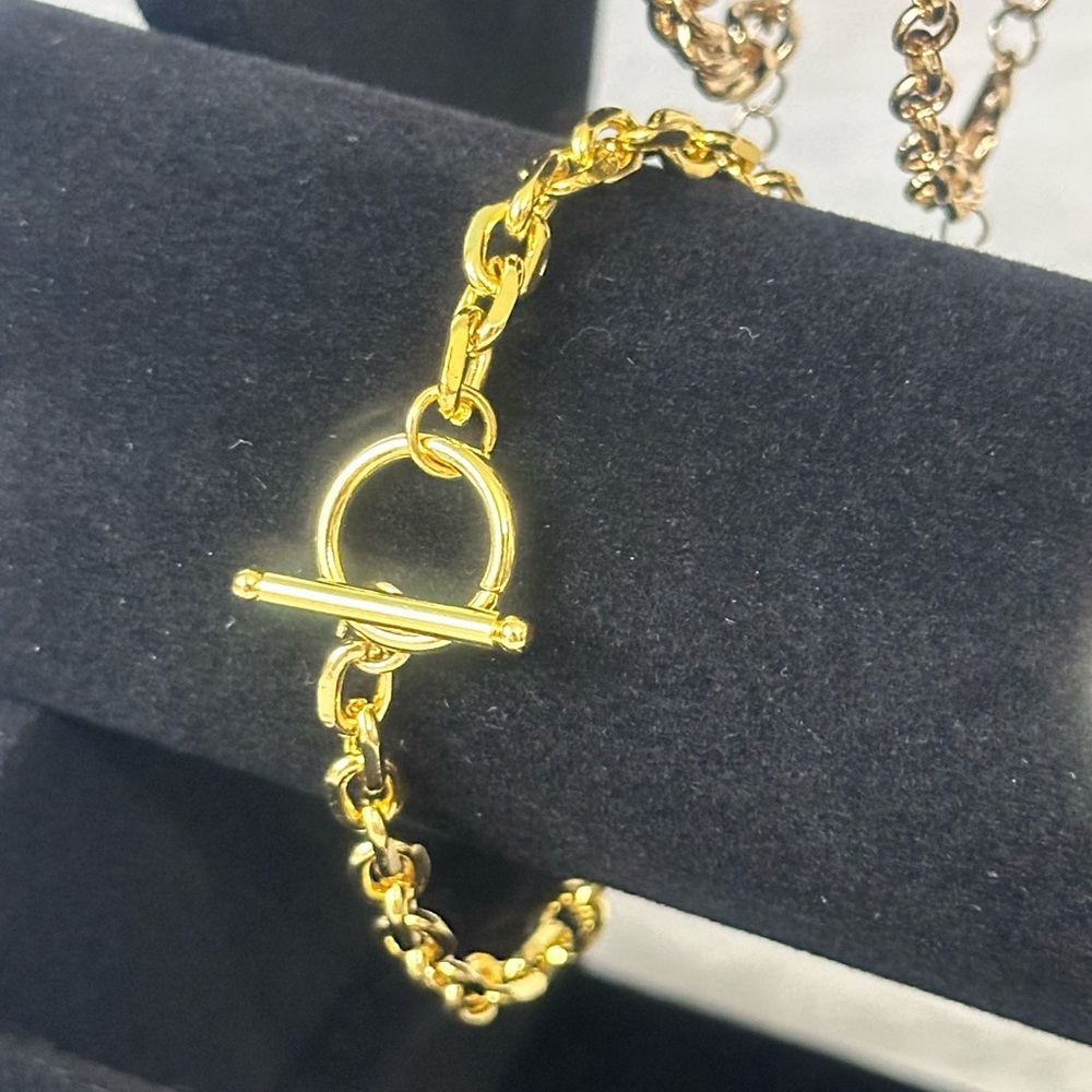 18k gold plated bracelet boho chic style classic modern jewelry